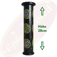 Räuchersäule/Räucherturm Speckstein Motiv Blumen 28cm