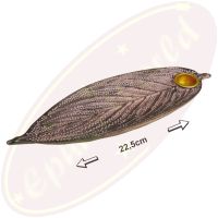 Räucherstäbchenhalter Blatt kupferrot Polyresin