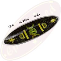 Räucherstäbchenhalter Boot Metall Mond-Motiv orange 26cm