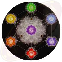 Räucherstäbchenhalterschale 7 Chakras & Metatron 10,5cm
