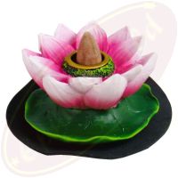 Rückflussräuchergefäß Lotus bunt