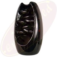 Rückflussräucherkegelgefäß 5 Stufen-Wasserfall in Vase schwarz Keramik