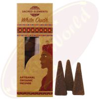 Sacred Elements Jumbo Organic Räucherkegel White Oudh