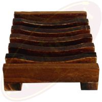 Seifenablage braun aus Holz 10,5x7,5cm