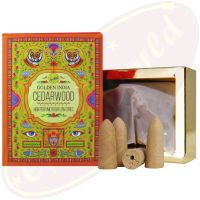 Sree Vani Golden India Backflow Cones/Rückflussräucherkegel Cedarwood