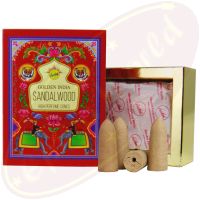 Sree Vani Golden India Backflow Cones/Rückflussräucherkegel Sandalwood
