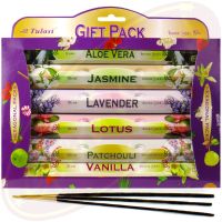 Tulasi Räucherstäbchen Set Flowers Kit 6x20