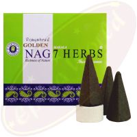 Vijayshree Golden Nag 7 Herbs Räucherkegel