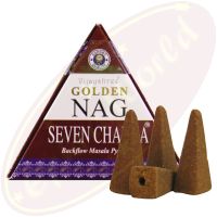 Vijayshree Golden Nag Seven Chakras Rückflussräucherkegel