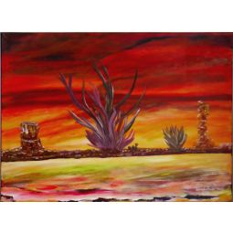 Acrylgemälde Abenddämmerung von Wanda Tauer