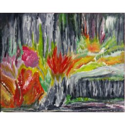 Acrylgemälde Blumengrotte von Wanda Tauer