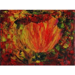 Acrylgemälde Feuerkristall von Wanda Tauer