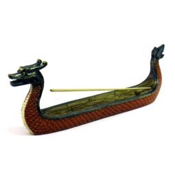 Räucherstäbchenhalter Drachenboot Wicky braun/orange