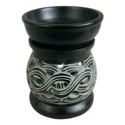 Duftlampe Keltische Knoten schwarz Speckstein 2 teilig