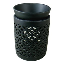 Duftlampe Modern Orient schwarz Keramik 2 teilig