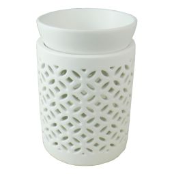 Duftlampe Modern Orient weiß Keramik 2 teilig