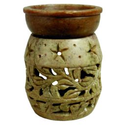 Duftlampe Orient 2-teilig hellbraun marmoriert Speckstein