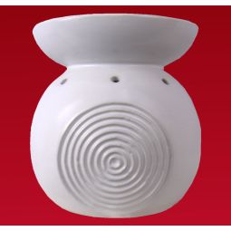 Duftlampe Ringe weiß Keramik 13,5x15cm