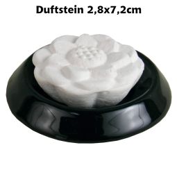 Duftstein schwarz Lotus 2-teilig Keramik & Ton