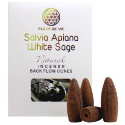 Fleur De Vie Rückfluss Räucherkegel Salvia Apiana White Sage