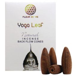 Fleur De Vie Rückfluss Räucherkegel Yoga Leaf