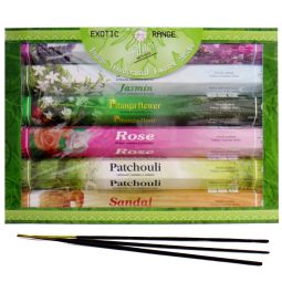 Flute Exotic Flowers & Woods 6 x 20 Räucherstäbchen Set