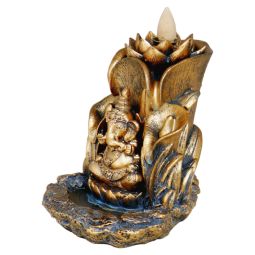Ganesha Rückfluss-Räucherkegel (Back Flow Cones) Brunnen Gold