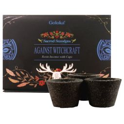 Goloka Räucherkohle-Töpfchen & Räucherharz Against Witchcraft