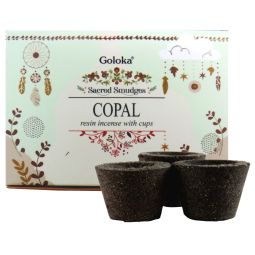 Goloka Räucherkohle-Töpfchen & Räucherharz Copal