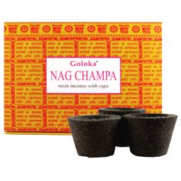 Goloka Räucherkohle-Töpfchen & Räucherharz Nag Champa