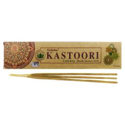 Goloka natürliche Masala Räucherstäbchen Kastoori (Moschus)