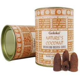 Goloka Rückfluss Räucherkegel Backflow Cones Nature´s Coconut
