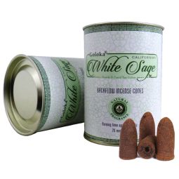 Goloka Rückfluss Räucherkegel Backflow Cones Natural White Sage