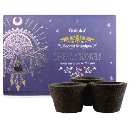 Goloka Räucherkohle-Töpfchen & Räucherharz Seven Arcangels