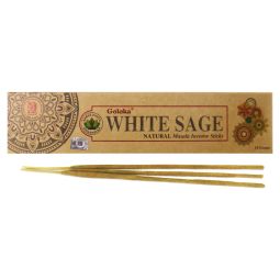 Goloka natürliche Masala Räucherstäbchen White Sage