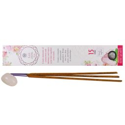 Green Tree Gem Stone Masala Räucherstäbchen Love Rose & Rose Quarz