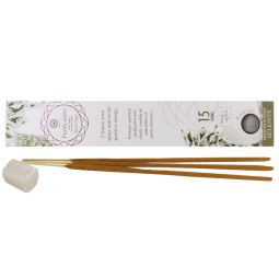 Green Tree Gem Stone Masala Räucherstäbchen Purification White Sage & Selenite