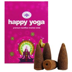 Green Tree Rückfluss Räucherkegel/Backflow Cones Happy Yoga