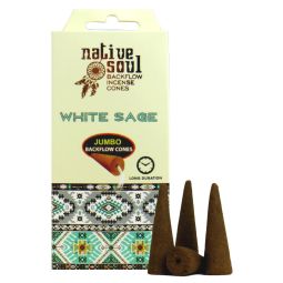 Green Tree Native Soul White Sage Rückflussräucherkegel/Backflow Cones