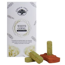 Green Tree White Copal Räucherbriketts 15 Stk. & Halter