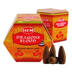 HEM Dragons Blood Red Backflow Cones Rückflussräucherkegel
