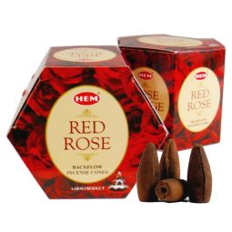 HEM Red Rose Backflow Cones Rückflussräucherkegel