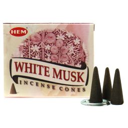 HEM White Musk/Weißer Moschus Räucherkegel