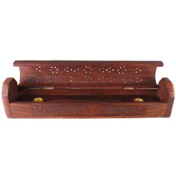 Komfort Räucherstäbchenhalterbox Baum des Lebens geschnitzt