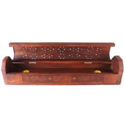 Komfort Räucherstäbchenhalterbox Drache geschnitzt