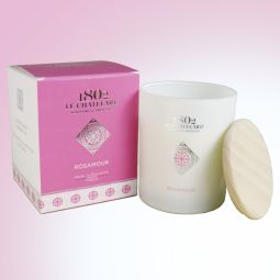 Le Chatelard 1802 Rosamour Duftkerze 200g im Rauchglas