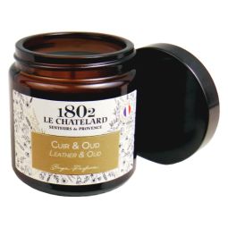 Le Chatelard 1802 vegane Duftkerze Leder & Oudh 80g
