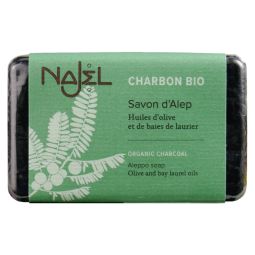 Aleppo Najel mit biologischer Holzkohle Seife 100g