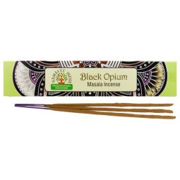 Namaste India Natural Masala Räucherstäbchen Black Opium