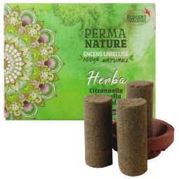 Perma Nature Lemon Grass kurze dicke Dhoop Sticks